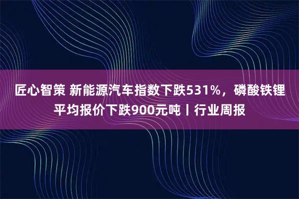 匠心智策 新能源汽车指数下跌531%，磷酸铁锂平均报价下跌900元吨丨行业周报